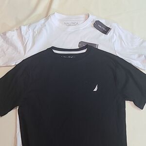 Boys Bundle Black & White Nautica Tees Size Large